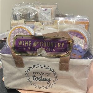 Lavender & Cream Bath Gift Basket - Enjoy Today